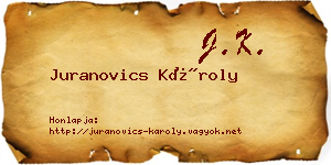 Juranovics Károly névjegykártya